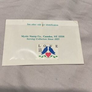 Love Stamp with Blue Doves and Heart